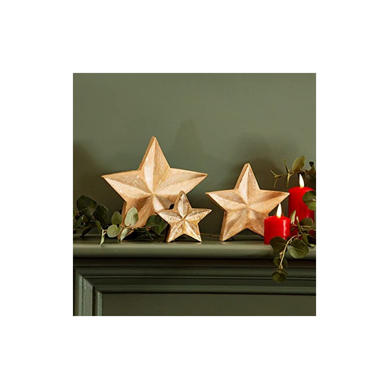 Sass & Belle Whitewashed Standing Star Medium