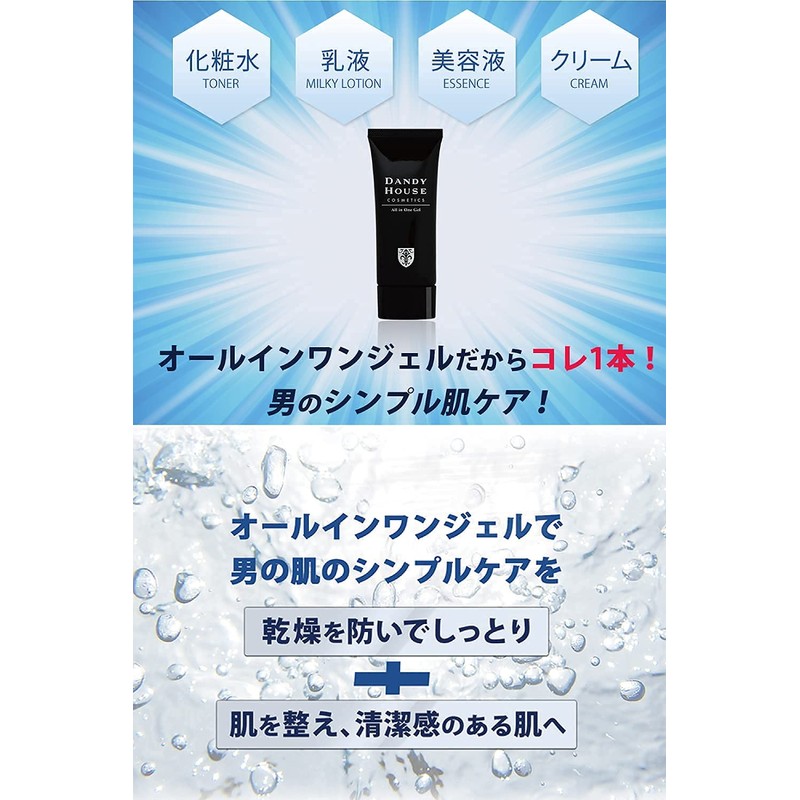 Dandy House All-in-One Gel Men's Skin Care 1 Bottle 1.8