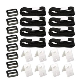 Yqhugbc 8 Solar Film Retaining Straps Attachment Clip Set, Retaining Straps for Pool Film, Solar Film, Retaining Straps and Clips Set, for Swimming Pool Tarpaulin, Pool Cover