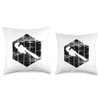 Pipe Wrench Drawing Pipefitter Plumber Throw Pillow