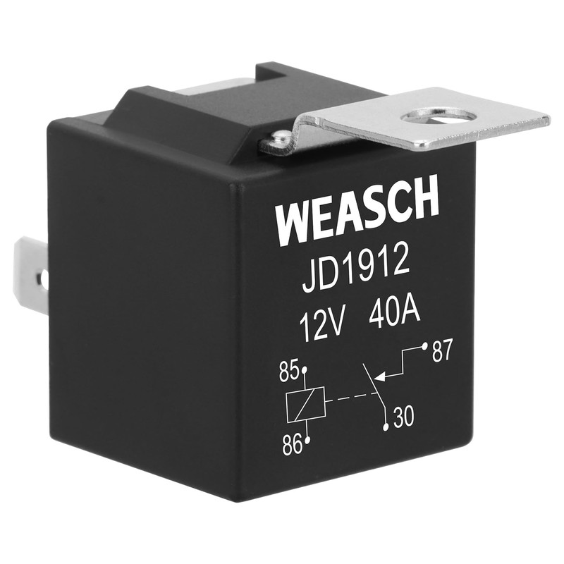 Weasch 10 Pack JD1912 Car Relay, 12V 40A, 4 Pins