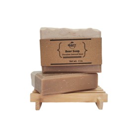 Beauty by Francesca - Handmade Beer Soap Chocolate Oatmeal Stout -100% Natural and Organic Ingredients – Moisturizing Soap Bar For Dry and Sensitive Skin 4 OZ