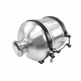 JSD 2 Gallon Universal Aluminum Vertical Small Gas Tank / Fuel Tank 8 x 10 1/4 NPT Outlet Auxiliary