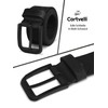 Cartvelli Men's Genuine Leather Belt, Black, 40 mm, Made in