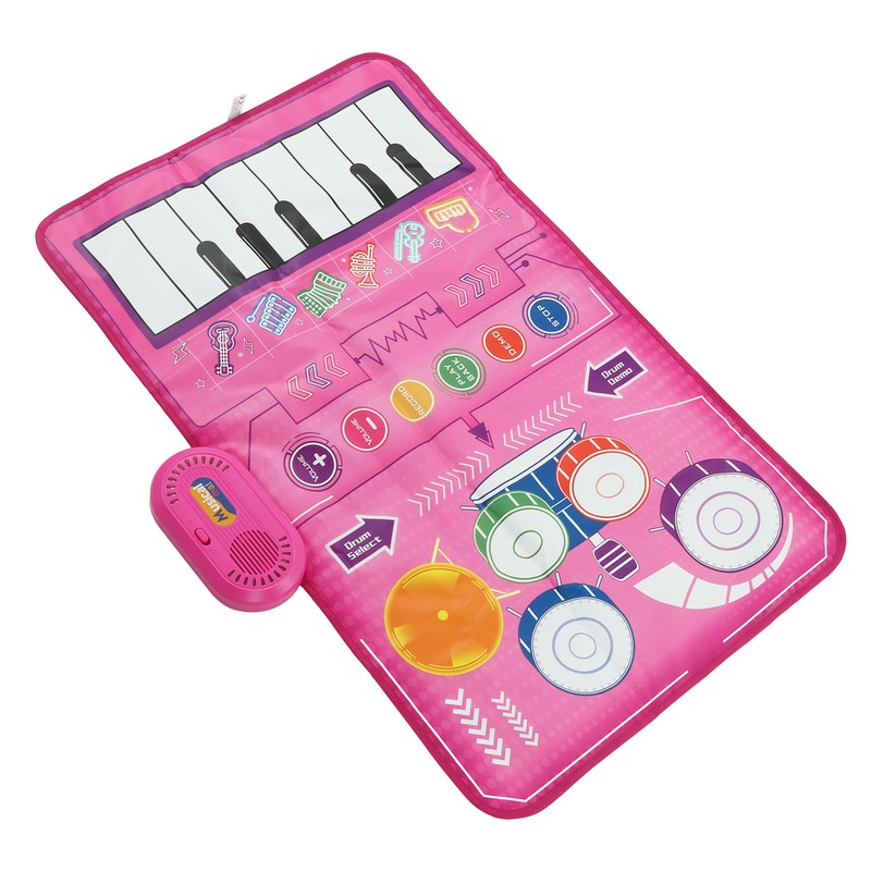 2 in 1 Touch Piano Drum Mat Early Educational Portable