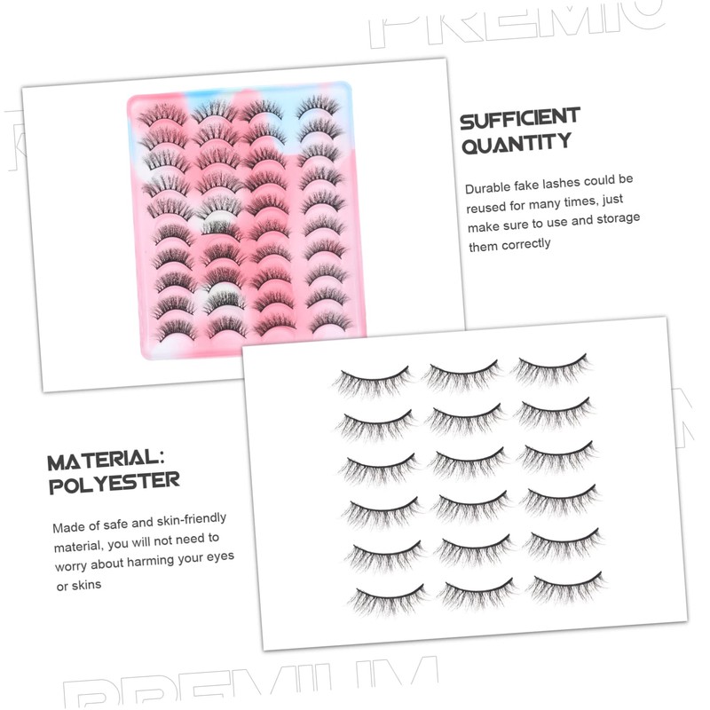 WOONEKY False Eyelashes in Bulk 20 Pairs Imitation Lashes Easy