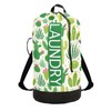 Cactus Laundry Bag Backpack with Dirty Clothes Organizer Extra Large
