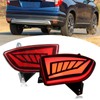 BINQIGOO LED Rear Bumper Reflector Light Fog Tail Lamps Compatible