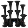 cciyu Train Air Horn 135dB Train Horn Black 8 Trumpets