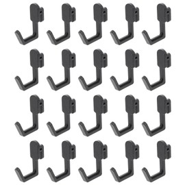TOVINANNA 20pcs Plastic Pegboard Hooks, J Display Hook, Shelf Hanger Supplies Peg Board Hooks for Hanging Tools,(Black)