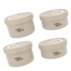 Bento Box Round Lunch Box Coffee Brown Stainless Steel Leakage