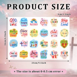Landhoow 240 Pcs Christian Tattoos Temporary for Kids Glitter Face Tattoos Cool Body Sticker Costume Accessory Tattoos for Adults Boys Girls Party Favor