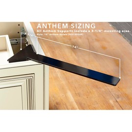 Anthem Hidden Corner Overhang Bracket - Federal Brace - Made in America (14 x 6.44 x 2)