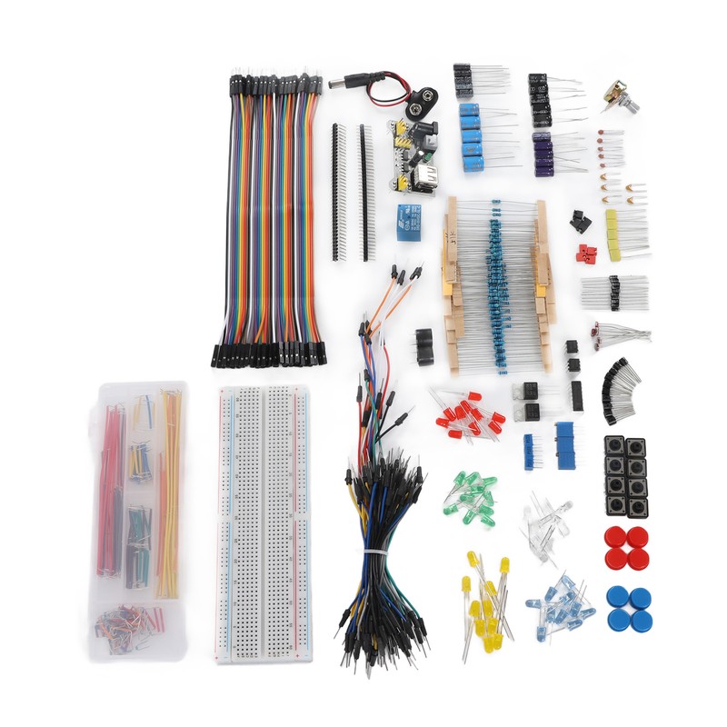 Electronics Components Assortment Kit Power Module Resistor Capacitor Transistor Jumper
