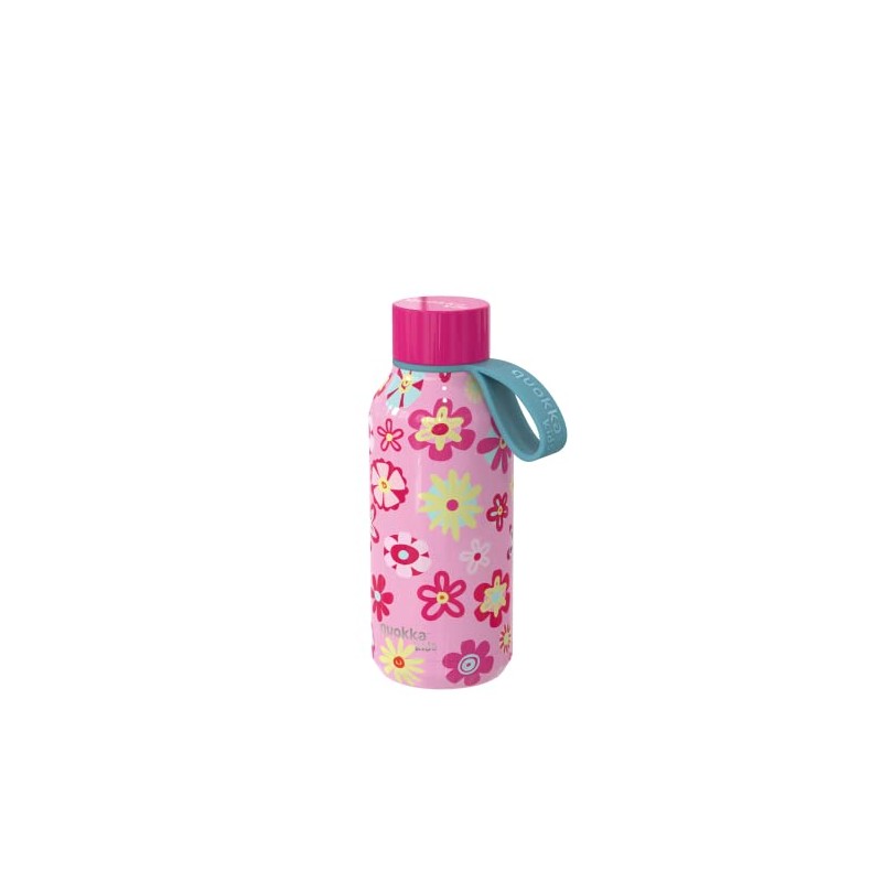 Quokka Kids Solid Flowers Thermal Bottle with Stainless Steel Hanger