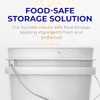 5-Gallon White Bucket Pail Container with Lid | Food Grade