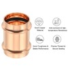 PATIKIL 1-1/4" x 1-1/4" Copper Press Fittings, Straight Pressure Copper