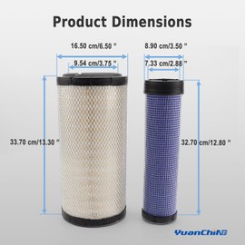 P828889-P829333 Air Filters Set for Donaldson, John Deere, Caterpillar Cat Backhoe, Wix and Case AT171853-AT171854 110-6326 - 110-6331 46562-46569 222421A1-222422A1