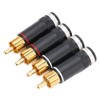 Preffair R1764 RCA Audio Plug 24K Gold Plated Signal Cable