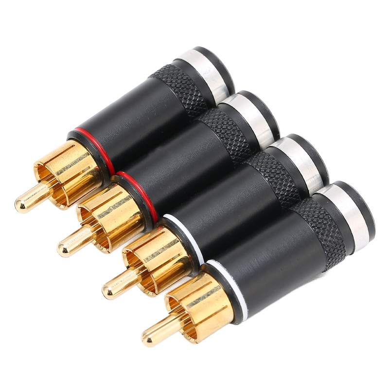 Preffair R1764 RCA Audio Plug 24K Gold Plated Signal Cable