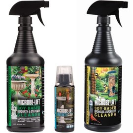 MICROBE-LIFT Bird Bath Clear Two-in-One Water Cleaner and Surface Treatment for Outdoor Birdbaths and Fountains, Safe for Birds, Fish, and Frogs, Plus Soy-Based Cleaner Bundle