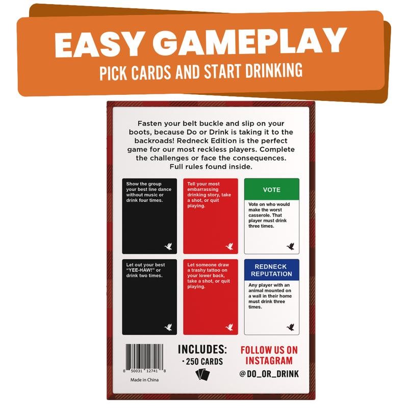 Redneck Edition by Do Or Drink Party Card Game