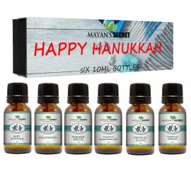 Mayan's secret Premium Grade Fragrance Oil- Happy Hanukkah- Gift Set 6/10ml for Diffuser, Body