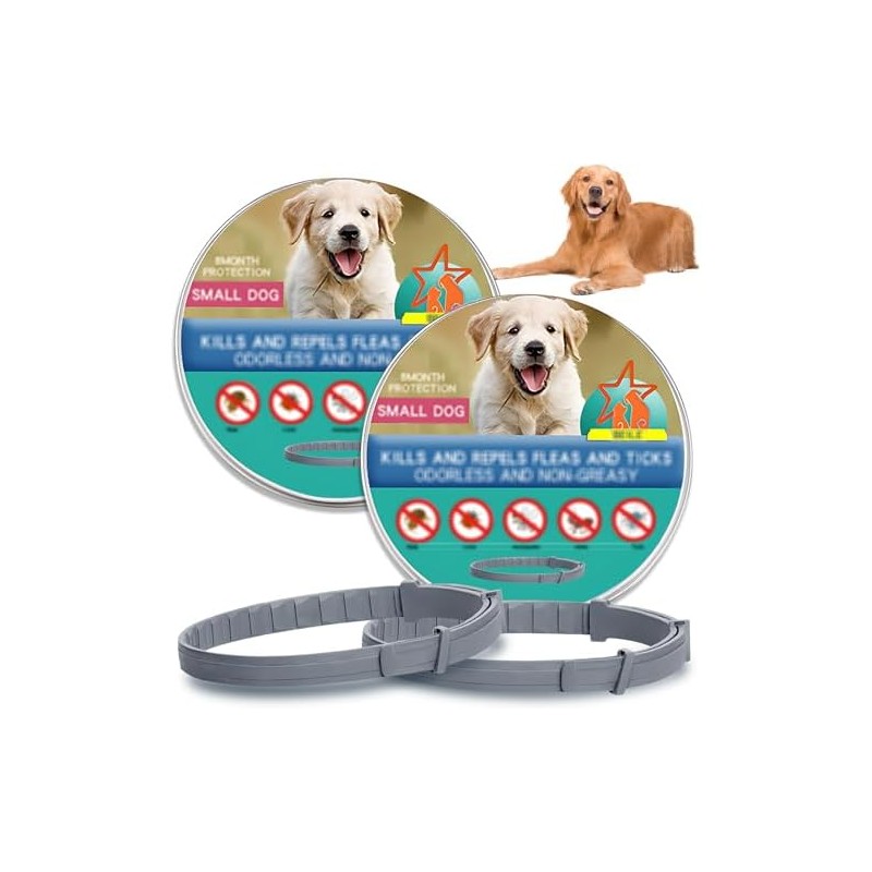 2Pcs Collares para Perros, Collar Impermeable, Cuello Ajustable (27.5in/70cm)