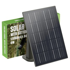 12000mah Trail Camera Solar Panel, 8W 6/12Volts Solar Panel for Security Camera, 24/7 Power Supply IP66 Waterproof for Trail Cameras X, X Pro, Pro 3.0, X Gen 2.0 3.0