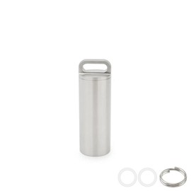 TONYFY Titanium Pill Container Keychain, Waterproof EDC Pill Holder (M)