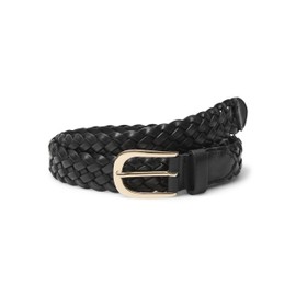 VERO MODA Women's Vmalice Leather Belt Noos Leather Belt, Black/detail: gold