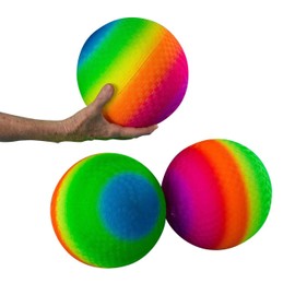 S&S Worldwide Vinyl Rainbow Balls, 8-1/2" (Pack of 3)