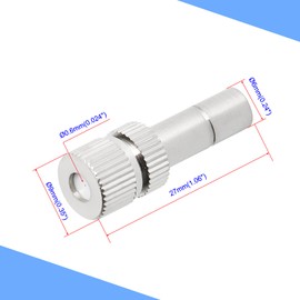 Aopin 6mm Misting Nozzles Copper Adjustable Water Flow Quick Connector 0.6mm / 0.024" Orifice Atomizing Mister Sprayer Nozzle For Outdoor Cooling,Garden Irrigation, Fountain, Greenhouse 6 Pcs