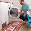 Ottomanson Laundry Collection Non-Slip Rubberback Laundry Text Design 2x5 Laundry