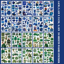 Ahmagen Aesthetic Journaling Stickers, Vintage Scrapbook Stickers 20 Sheets/325pcs Journal for Scrapbooking People Washi Ephemera Sticker Book Adults Junk Supplies DIY Crafts