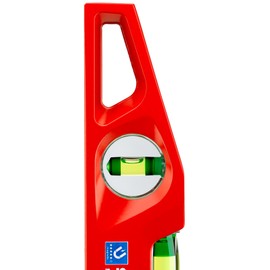 SOLA LSTFM Aluminum Die-Cast Magnetic Torpedo Level with 3 60% Magnified Vials, 10-Inch, Red