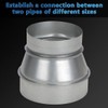 Air Duct Reducer 5" to 4", A-KARCK Round Duct Adapter