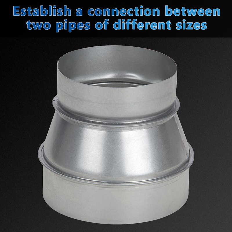 Air Duct Reducer 5" to 4", A-KARCK Round Duct Adapter