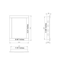 8" x 12" Inch / 200 x 300 mm White Access Panel Door Opening Flap Cover Plate - Plumbing, Electricity, Alarm Wall Access Panel for Drywall - Box Door Lock - Door Latch