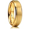 King Will GLORY 6mm Tungsten Carbide Ring 14K Gold Matte