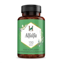 H&C Alfalfa Caplets (Medicago Sativa) - 750 mg, 150 Counts | Green Superfood