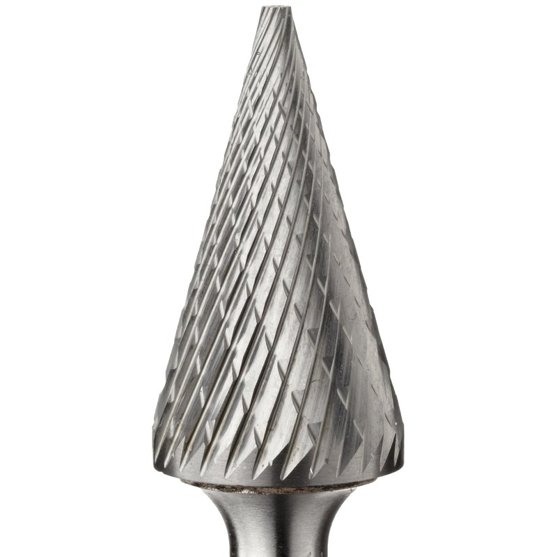 Carbide Bur - Cone (Pointed), DBL Cut 1/2" x 1"