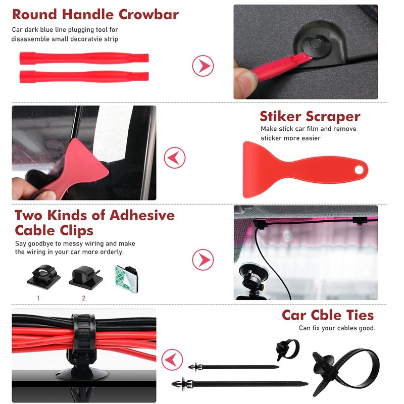 GLK 248pcs Auto Trim Removal Tool Set, Pry Tool, Radio