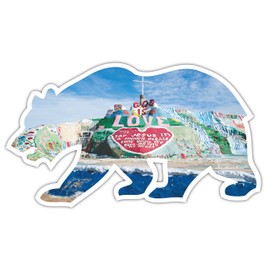 Salvation Mountain Slab City Cali Bear Vinyl Sticker for Laptop Journal or Wall by @LukeDuke_