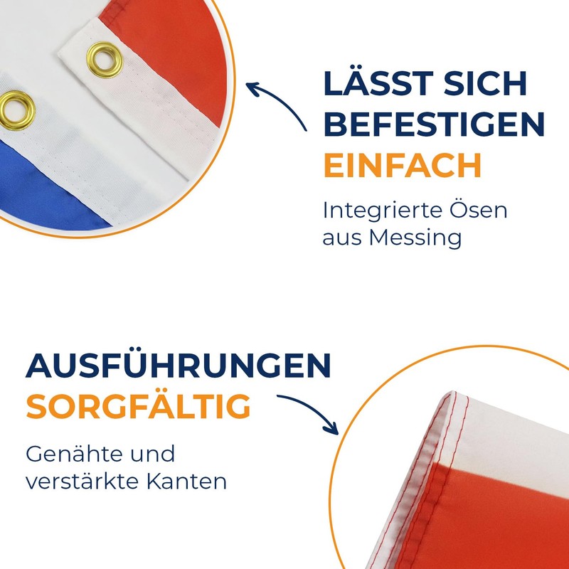 AZ FLAG Dutch Flag, 150 x 90 cm, 100% Polyester