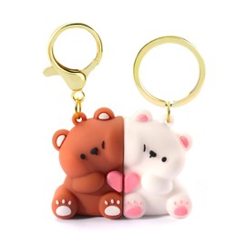 ChunlongFour Couple Gifts for Boyfriend Girlfriend Him Her Friend Valentine's Day Gift Cute Keychain Set Matching Couple Stuff Best Ideal Gift for Christmas Birthday