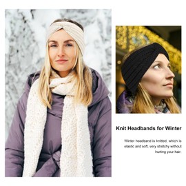 YARIEW 5 Pieces Knit Headbands for Women Winter Headbands Ear Warmers Thick headband Knitted Headband for Women Crochet Head Wraps