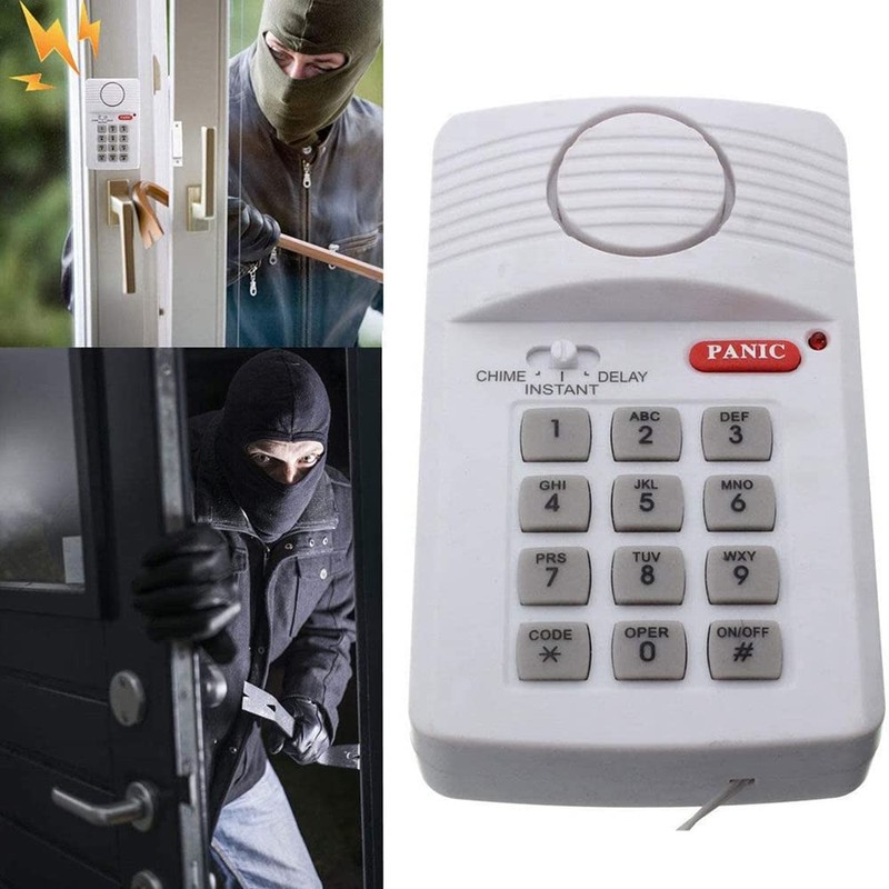 Yuemsh Loud Wireless Door Alarm Security Pin Panic Keypad for