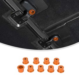 Linskip Freedom Panel Latch Trim Kit Compatible with 2021-2024 2025 Ford Bronco Accessories Orange, Hardtop Roof Handle Bult-in Aluminum Cover Set for Bronco Interior Accessories 4Door
