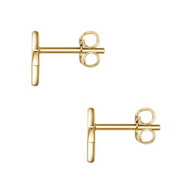 Glanzstücke München Women's Stud Earrings Star Sterling Silver 925 Yellow Gold-Plated – Earrings Stars in Yellow Gold Colours, Silver
